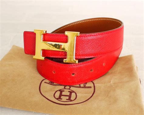 red hermes belt